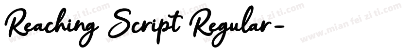 Reaching Script Regular字体转换
